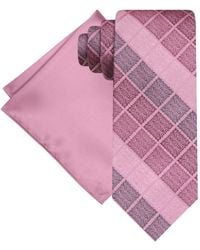 Steve Harvey - Gradient Squares Tie & Solid Pocket Square Set - Lyst