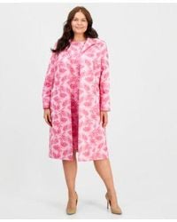 Kasper - Plus Size Jacquard Topper Jacket Sheath Dress - Lyst