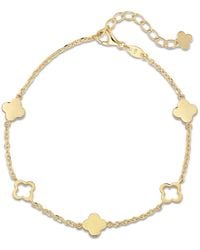 DEVATA - Clover Link Chain Bracelet - Lyst