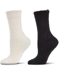 Memoi - 2 Pair Pack Cozy Crew Socks - Lyst