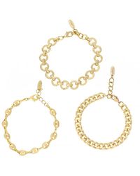 Ettika - 18k Gold Plated Might And Chain Bracelet Set - Lyst