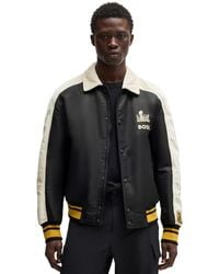 BOSS - X Nfl Velvet Trim Bomber Jacket - Lyst