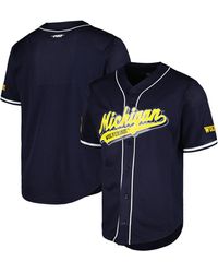 Pro Standard - Michigan Wolverines Mesh Full-button Replica Baseball Jersey - Lyst
