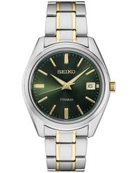 Seiko - Essential Two-tone Titanium Bracelet Watch 40mm - Lyst