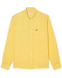 Lacoste - Regular-fit Linen Shirt - Lyst