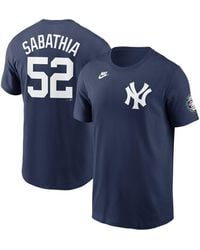 Nike - Cc Sabathia New York Yankees 2025 Baseball Hall Of Fame Retired Name Number T-shirt - Lyst