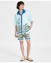 INC International Concepts - Thom Regular Fit Tropical Print Button Down Camp Shirt 7 Drawstring Shorts Created For Macys - Lyst