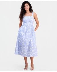 Sam Edelman - Palm Print Square-neck A-line Dress - Lyst