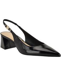 Guess - Sinya Leather Block Heel Slingback Pumps - Lyst