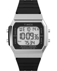 Timex - Activity Tracker Digital Silicone Strap 40mm Octagonal Watch - Lyst