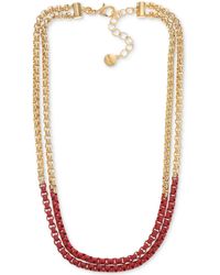 Alfani Color Box Chain Layered Collar Necklace, 17" + 2" Extender, Created For Macy's - Orange