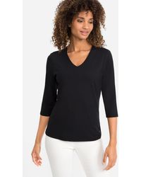 Olsen - 3/4 Sleeve V-neck T-shirt - Lyst