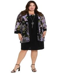 R & M Richards - Plus Size 2-pc. Floral-print Jacket & Dress Set - Lyst