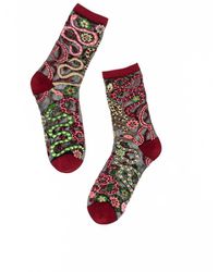 Sock Candy - Serpentine Floral Black Sheer Sock - Lyst