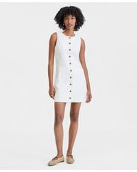 On 34th - Solid Crepe Mini Shift Dress - Lyst