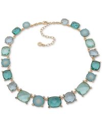 Anne Klein - Gold-tone Pave & Tonal Stone All-around Collar Necklace - Lyst