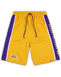 Fanatics - Los Angeles Lakers Big And Tall Referee Iconic Mesh Shorts - Lyst
