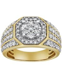 LuvMyJewelry - Hex Rose Natural Certified Diamond 1.74 Cttw Round Cut 14k Gold Statement Ring - Lyst