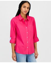 Nautica - Roll-tab Button-front Shirt - Lyst