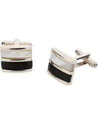 Perry Ellis - Genuine Shell Obsidian Square Cufflinks - Lyst