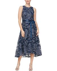 Alex Evenings - Embroidered Lace Midi Dress - Lyst