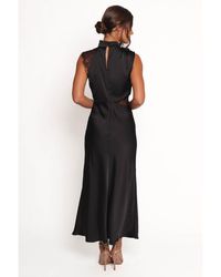 Petal & Pup Anabelle Halter Neck Lace Maxi Dress in Natural | Lyst