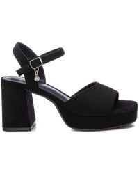 Xti - Heeled Suede Sandals With Platform By - Lyst