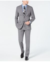 Kenneth Cole New York Mens Travel Ready Wool 32 Finished Bottom Hem Suit