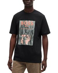 BOSS - Boss By Seasonal Artwork Regular-fit T-shirt - Lyst