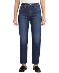 Silver Jeans Co. - Highly Desirable High Rise Slim Straight Leg Jeans - Lyst
