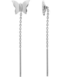 Giani Bernini - Butterfly Threader Drop Earrings In 18k Gold-plated Sterling Silver, Created For Macy's (also In Sterling Silver) - Lyst
