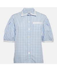 Pre-owned Burberry - Beige Silk Buttoned A-line Sleeveless Shirt Blouse - Lyst