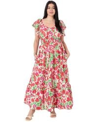 June + Vie - June + Vie June + Vie Smocked Poplin Maxi Dress - Lyst