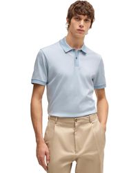 BOSS - Boss By Regular-fit Micro-pattern Polo - Lyst