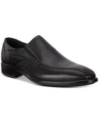 Ecco Calcan Apron Toe Slip On Oxford in Black for Men Lyst