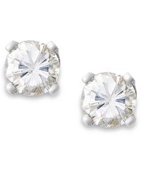 Macy's - Round-cut Diamond Stud Earrings In 10k Gold (1/10 Ct. T.w.) - Lyst