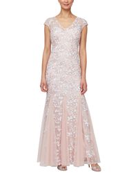 Alex Evenings - Sequined Embroidered Gown - Lyst
