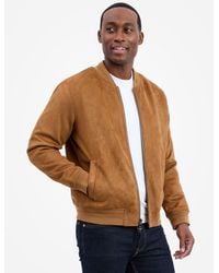 Michael Kors - Faux Suede Bomber Jacket - Lyst