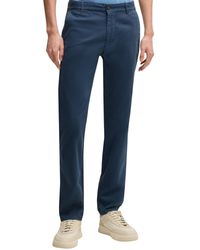 BOSS - Boss By Micro-printed Stretch Cotton Slim-fit Trouser Pants - Lyst