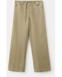 Mango - Bow Linen Pants - Lyst