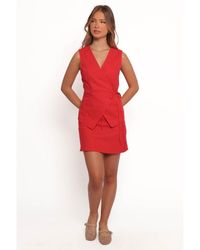 Petal & Pup - Vanni Wrap Front Linen Top - Lyst