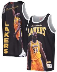 Mitchell & Ness - Shaquille O'neal Los Angeles Lakers Hardwood Classics Player Tank Top - Lyst