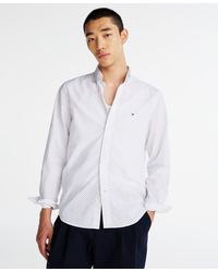 Tommy Hilfiger - Long Sleeve Button-front Dot Print Flex Poplin Shirt - Lyst