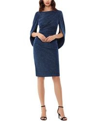 betsy and adam draped back sheath dress