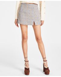 Astr - Covina Tweed Mini Skirt - Lyst