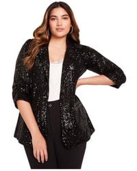 June + Vie - June + Vie June + Vie Sequin Blazer - Lyst