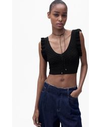 Mango - Back Bow Detail Crop Top - Lyst