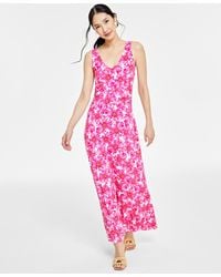INC International Concepts - Floral-print Sleeveless V-neck Maxi Dress - Lyst