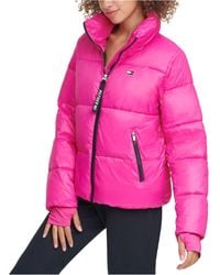 tommy hilfiger long quilted down coat
