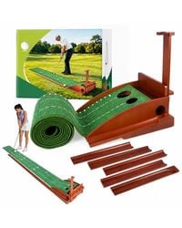 Peneyon - 9.8 Ft Golf Putting Mat Auto Ball Return Dual Hole Foldable Practice Training Aid - Lyst